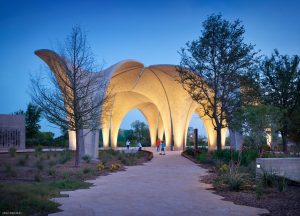 Confluence Park during springtime at night