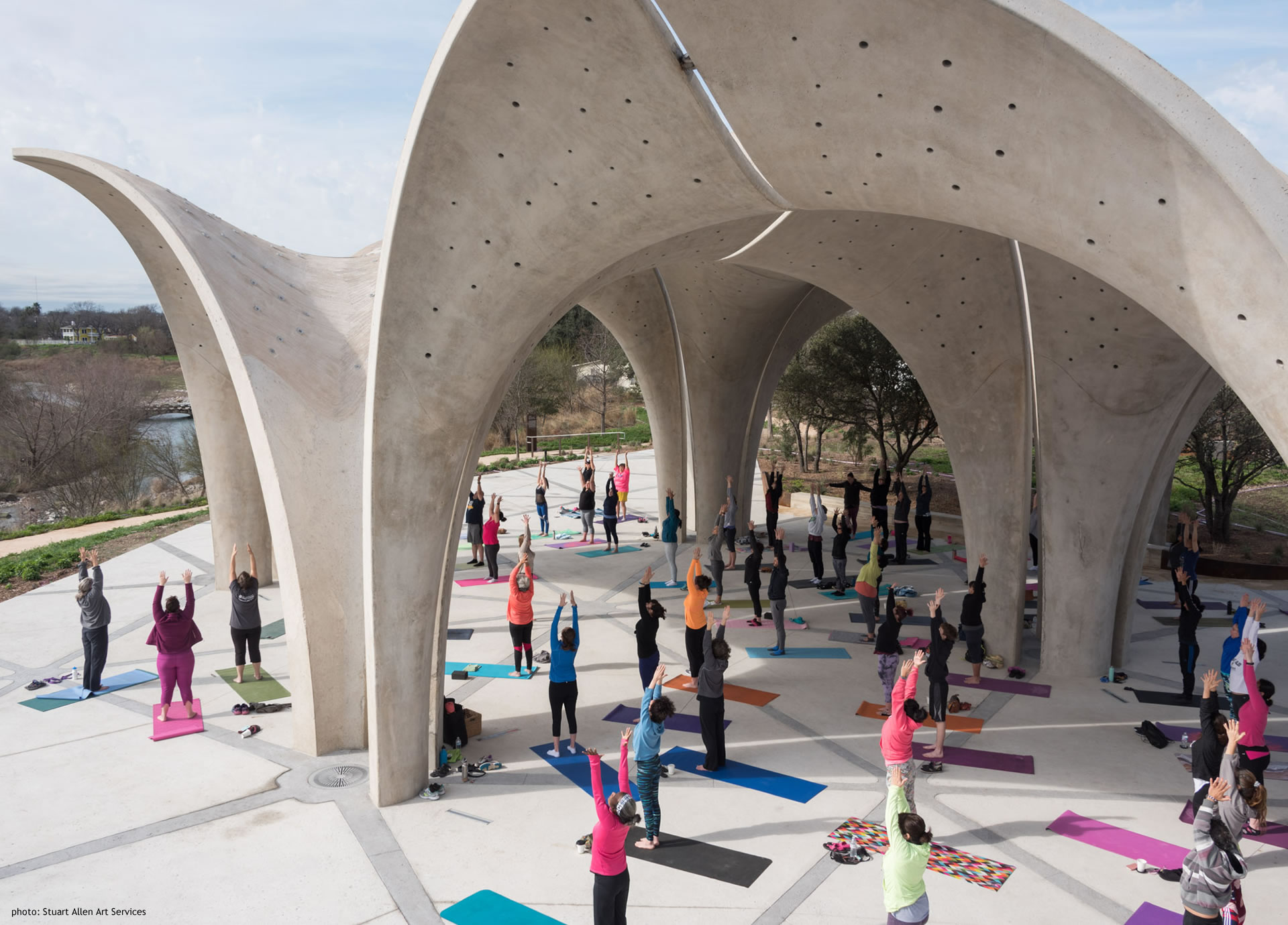 Confluence Park with Large Yoga Class
