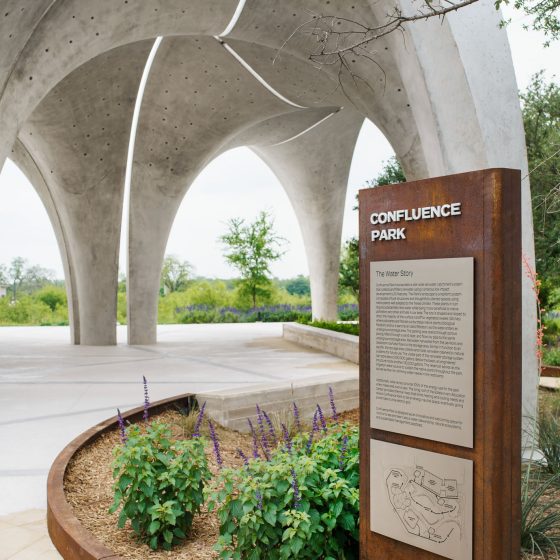 Confluence Park Pavilion with Sign